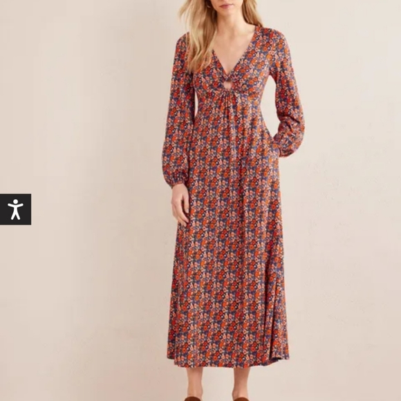 Boden Keyhole Jersey Maxi Dress Sz 10 - Picture 1 of 9